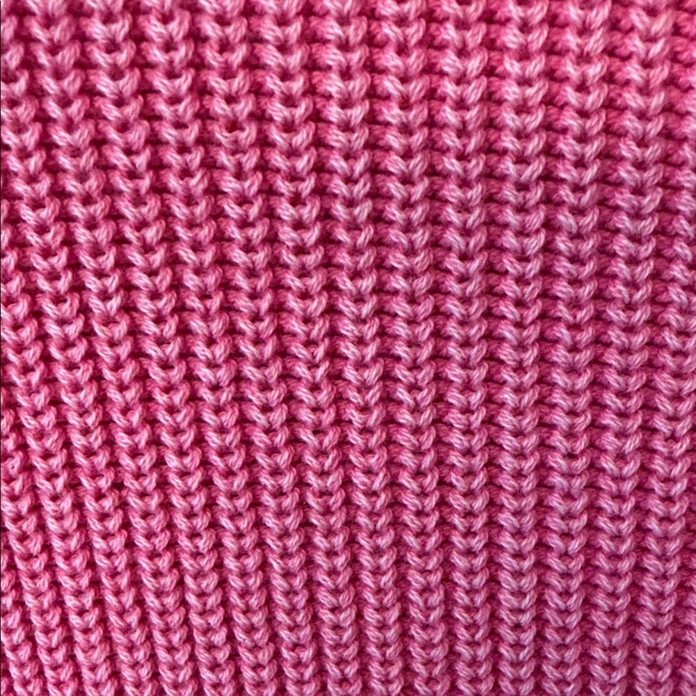 Aerie Bright Pink Womens S Drop-Sleeve Cotton Crew Neck Sweater Lounge - Picture 4 of 9